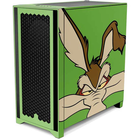 Looney Tunes Wile E Coyote Zoomed In Corsair 4000D Tempered Glass Mid-Tower ATX Case Skin