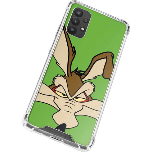 Looney Tunes Wile E Coyote Zoomed In Galaxy A32 5G Clear Case
