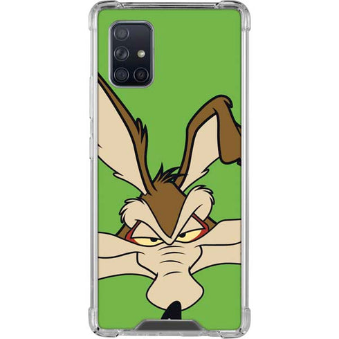 Looney Tunes Wile E Coyote Zoomed In Galaxy A71 5G Clear Case