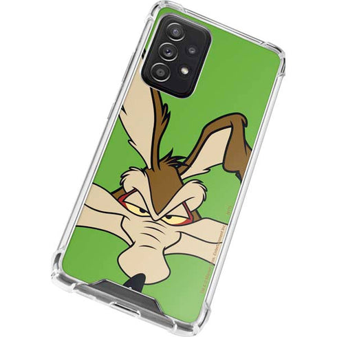 Looney Tunes Wile E Coyote Zoomed In Galaxy A72 5G Clear Case