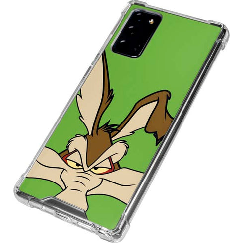 Looney Tunes Wile E Coyote Zoomed In Galaxy Note20 5G Clear Case