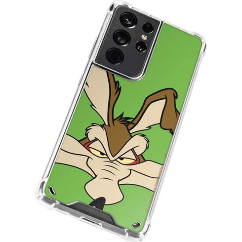Looney Tunes Wile E Coyote Zoomed In Galaxy S21 Ultra 5G Clear Case