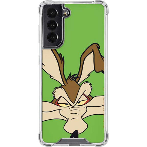 Looney Tunes Wile E Coyote Zoomed In Galaxy S22 Clear Case