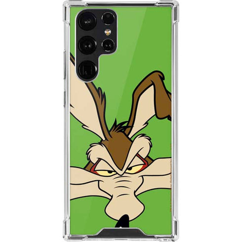 Looney Tunes Wile E Coyote Zoomed In Galaxy S22 Ultra Clear Case