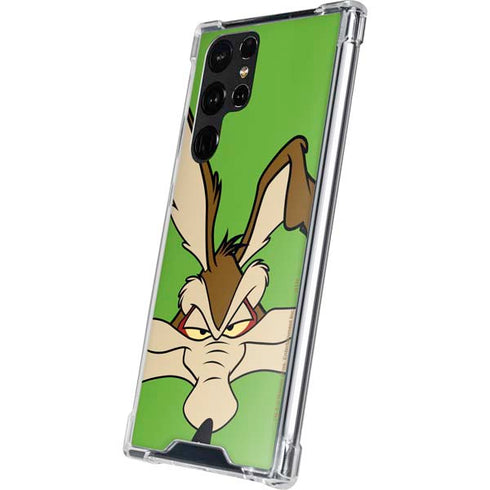 Looney Tunes Wile E Coyote Zoomed In Galaxy S22 Ultra Clear Case