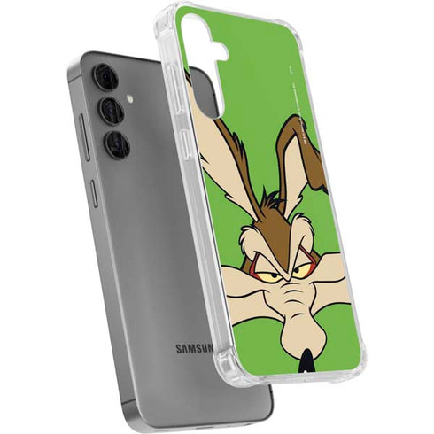 Looney Tunes Wile E Coyote Zoomed In Galaxy S24 Plus Clear Case