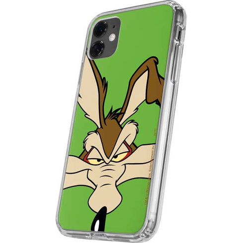 Looney Tunes Wile E Coyote Zoomed In iPhone 11 Clear Case