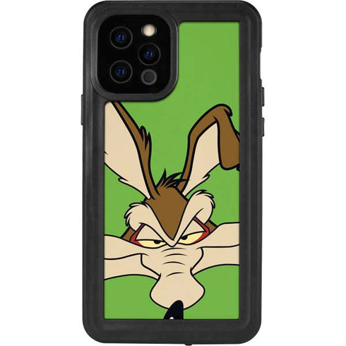 Looney Tunes Wile E Coyote Zoomed In iPhone 12 Pro Waterproof Case