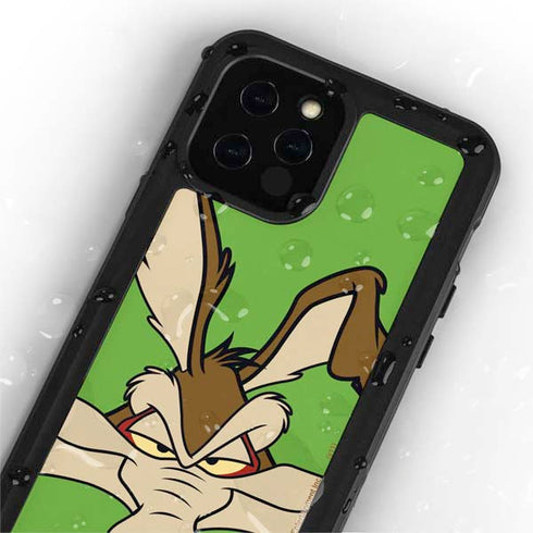 Looney Tunes Wile E Coyote Zoomed In iPhone 12 Pro Waterproof Case