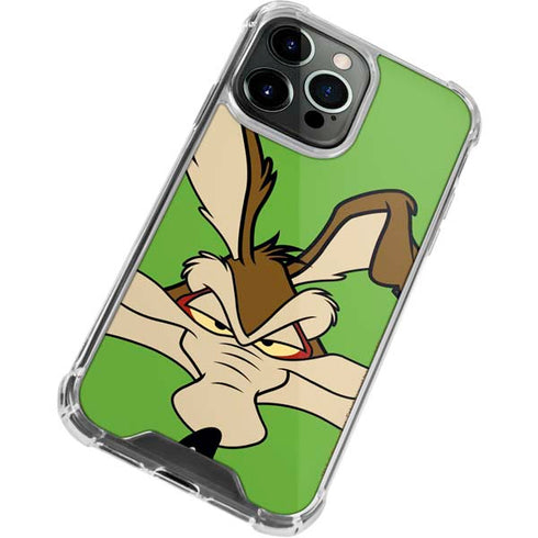 Looney Tunes Wile E Coyote Zoomed In iPhone 13 Pro Max Clear Case