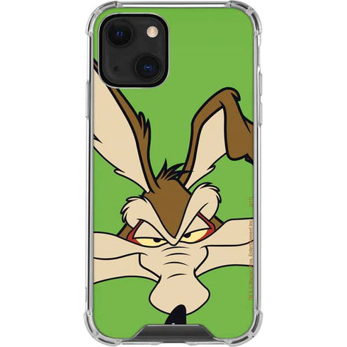 Looney Tunes Wile E Coyote Zoomed In iPhone 14 Plus Clear Case