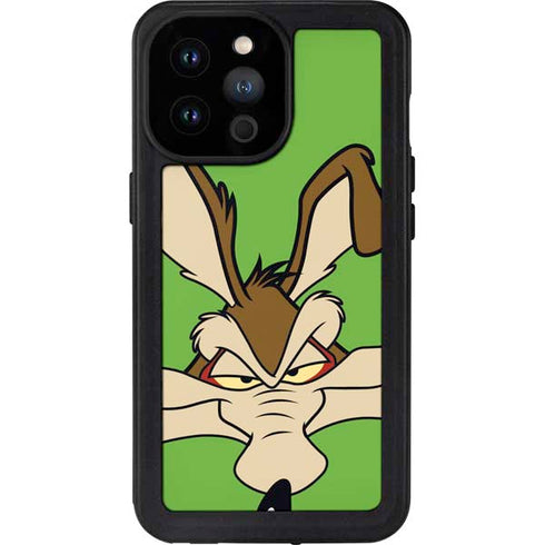 Looney Tunes Wile E Coyote Zoomed In iPhone 14 Pro Max Waterproof Case