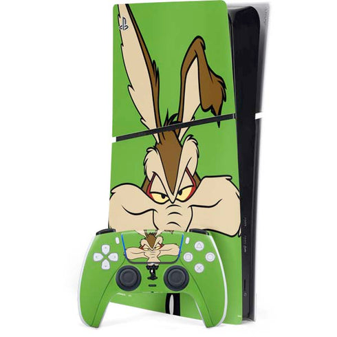 Looney Tunes Wile E Coyote Zoomed In PS5 Slim Digital Edition Console Skin