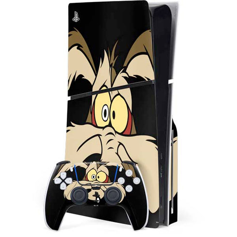 Looney Tunes Wile E. Coyote PS5 Slim Disk Bundle Skin