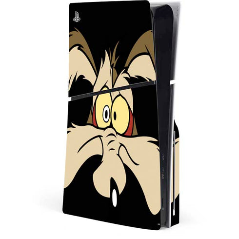 Looney Tunes Wile E. Coyote PS5 Slim Disk Console Skin