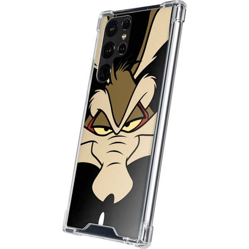 Looney Tunes Wile E. Coyote Smile Galaxy S22 Ultra Clear Case