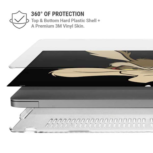 Looney Tunes Wile E. Coyote Smile MacBook Pro 16in (2021-25) Case plus Skin