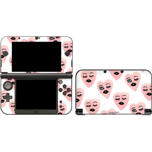 Bouffants and Broken Hearts Winking Hearts 3DS XL 2015 Skin