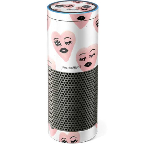 Bouffants and Broken Hearts Winking Hearts Amazon Echo Skin
