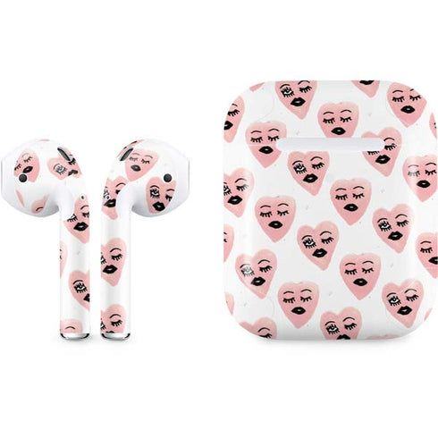 Bouffants and Broken Hearts Winking Hearts Apple AirPods 2 Skin