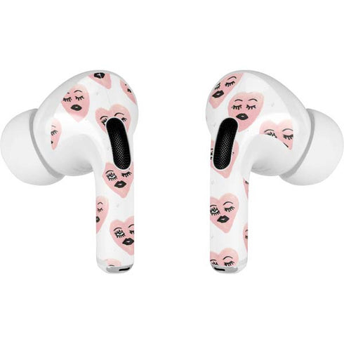 Bouffants and Broken Hearts Winking Hearts Apple AirPods Pro Skin