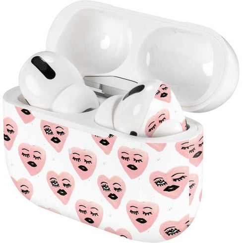 Bouffants and Broken Hearts Winking Hearts Apple AirPods Pro Skin