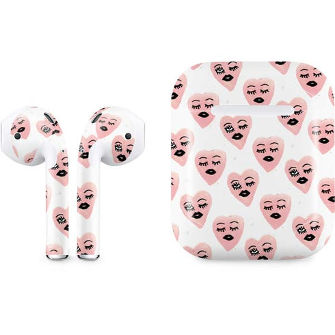 Bouffants and Broken Hearts Winking Hearts Apple AirPods Skin