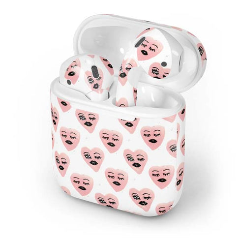 Bouffants and Broken Hearts Winking Hearts Apple AirPods Skin
