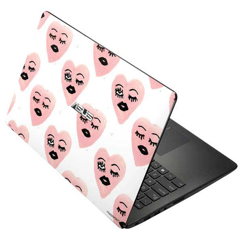 Bouffants and Broken Hearts Winking Hearts Asus X502CA 15.6 Skin