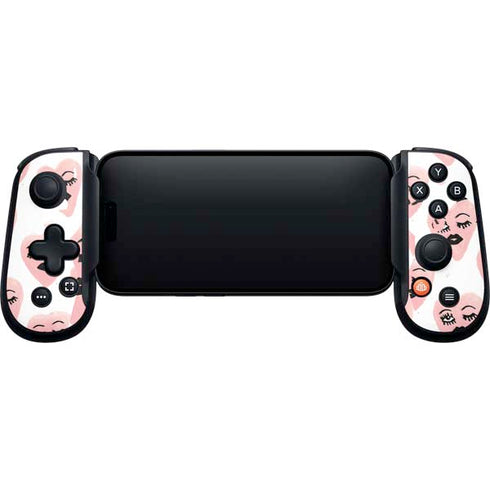 Bouffants and Broken Hearts Winking Hearts Backbone One for iPhone Game Controller Skin