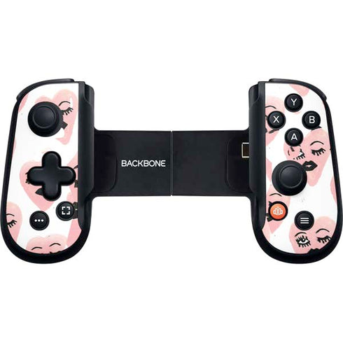 Bouffants and Broken Hearts Winking Hearts Backbone One for iPhone Game Controller Skin