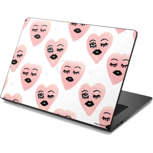 Bouffants and Broken Hearts Winking Hearts Dell Chromebook Skin