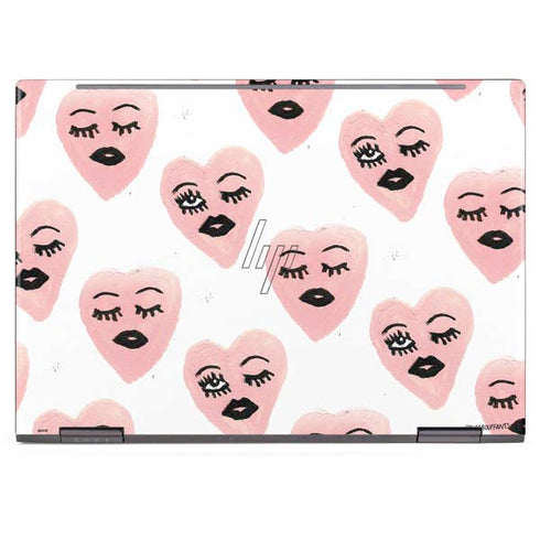 Bouffants and Broken Hearts Winking Hearts HP Envy Skin