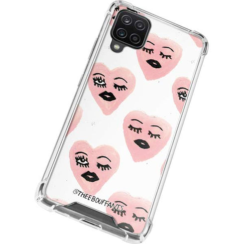 Bouffants and Broken Hearts Winking Hearts Galaxy A12 Clear Case