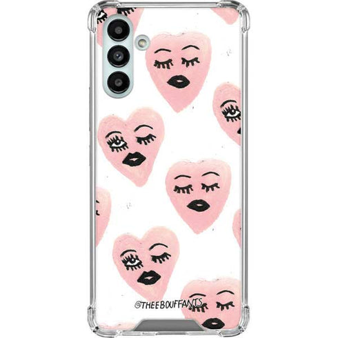 Bouffants and Broken Hearts Winking Hearts Galaxy A13 5G Clear Case