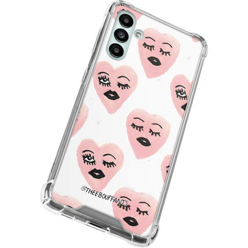 Bouffants and Broken Hearts Winking Hearts Galaxy A13 5G Clear Case