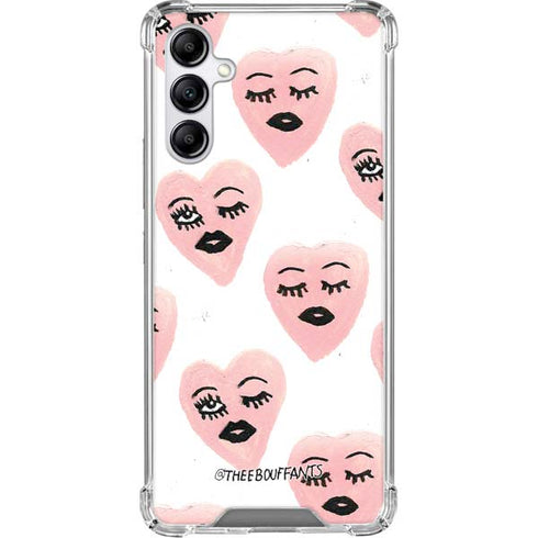 Bouffants and Broken Hearts Winking Hearts Galaxy A15 5G Clear Case