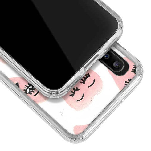 Bouffants and Broken Hearts Winking Hearts Galaxy A30 Clear Case