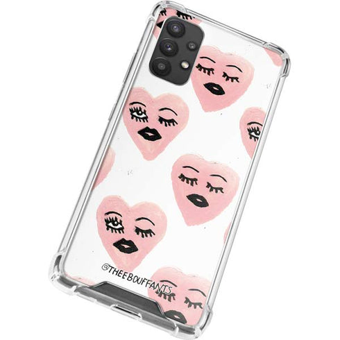 Bouffants and Broken Hearts Winking Hearts Galaxy A32 5G Clear Case