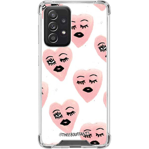 Bouffants and Broken Hearts Winking Hearts Galaxy A52 5G Clear Case