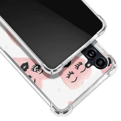 Bouffants and Broken Hearts Winking Hearts Galaxy A54 5G Clear Case