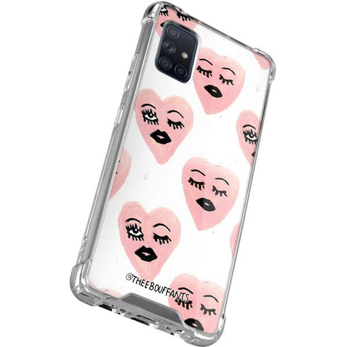 Bouffants and Broken Hearts Winking Hearts Galaxy A71 5G Clear Case