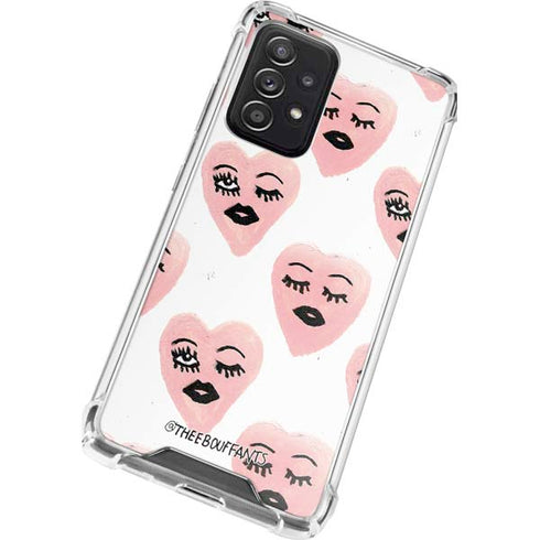 Bouffants and Broken Hearts Winking Hearts Galaxy A72 5G Clear Case