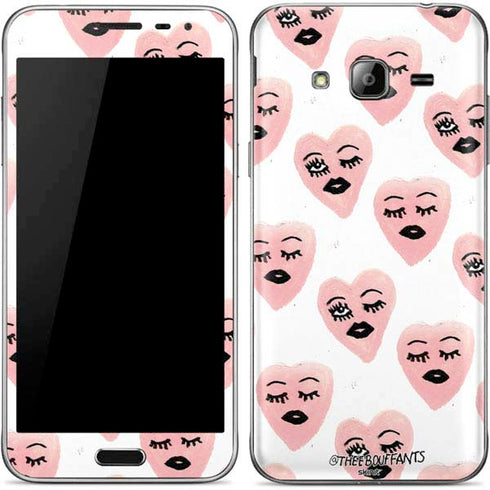 Bouffants and Broken Hearts Winking Hearts Galaxy J3 Skin