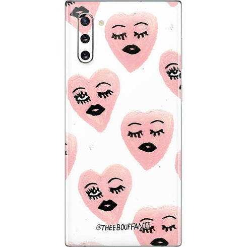 Bouffants and Broken Hearts Winking Hearts Galaxy Note 10 Skin