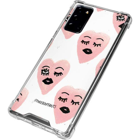 Bouffants and Broken Hearts Winking Hearts Galaxy Note20 5G Clear Case