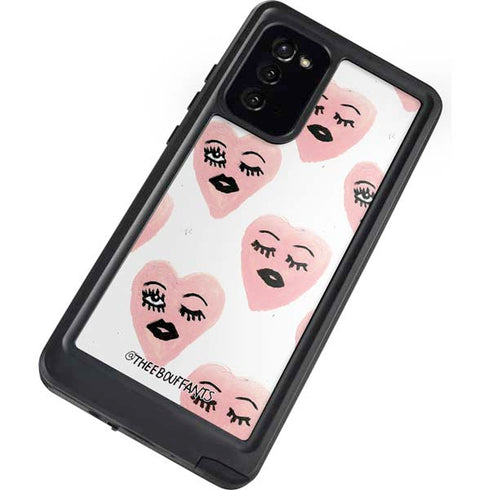 Bouffants and Broken Hearts Winking Hearts Galaxy Note20 5G Waterproof Case