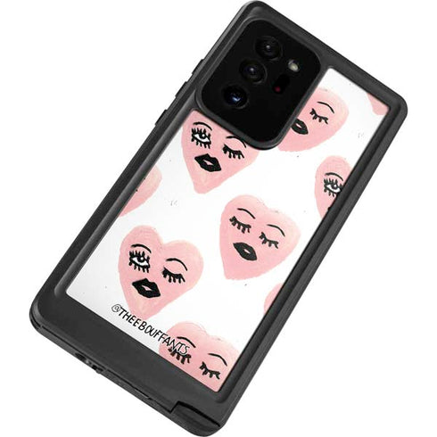Bouffants and Broken Hearts Winking Hearts Galaxy Note20 Ultra 5G Waterproof Case