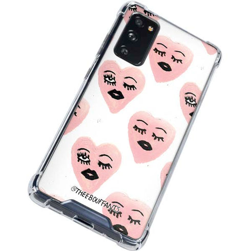 Bouffants and Broken Hearts Winking Hearts Galaxy S20 FE Clear Case