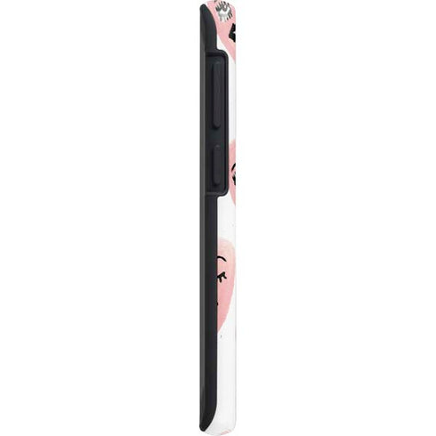 Bouffants and Broken Hearts Winking Hearts Galaxy S20 Plus Pro Case